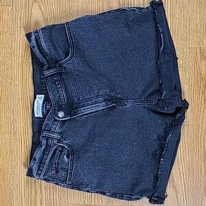 ABERCROMBIE & FITCH 90s SLIM STRAIGHT ULTRA HIGH RISE SLANT FLY GIRLS SHORTS